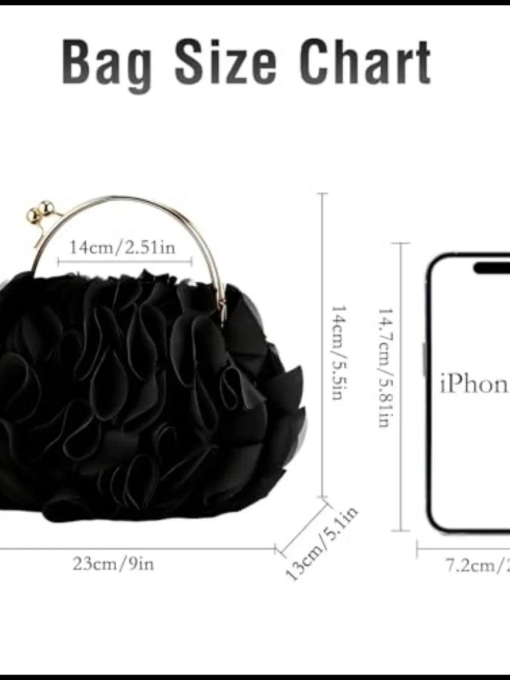 Satin Floral Evening Clutch Wristlet with Chain for Wedding Party Prom